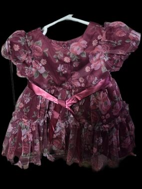 Gorgeous infant Just Lizzy 12 month formal dress with diaper cover